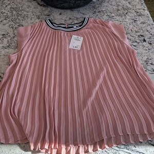 DR2 Pink Pleated Blouse NWT